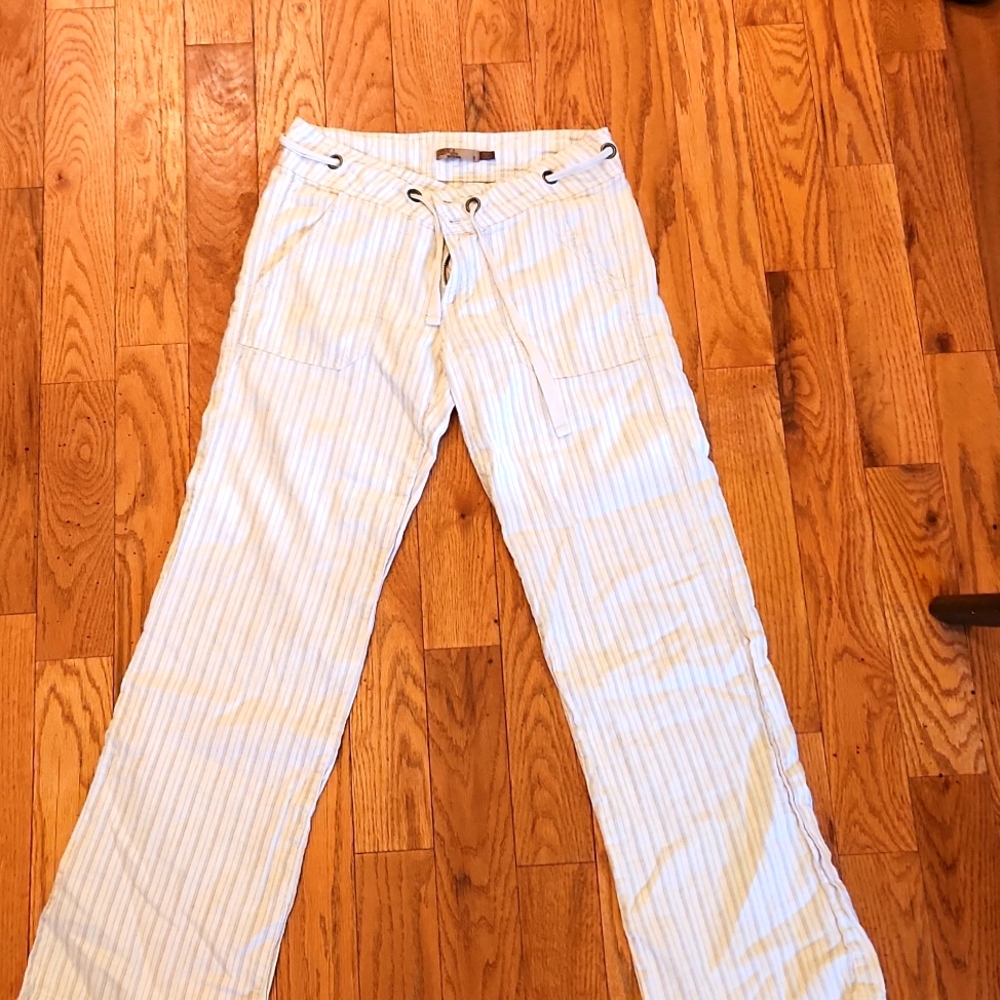 EUC- PrAna striped hemp drawstring pants, 8